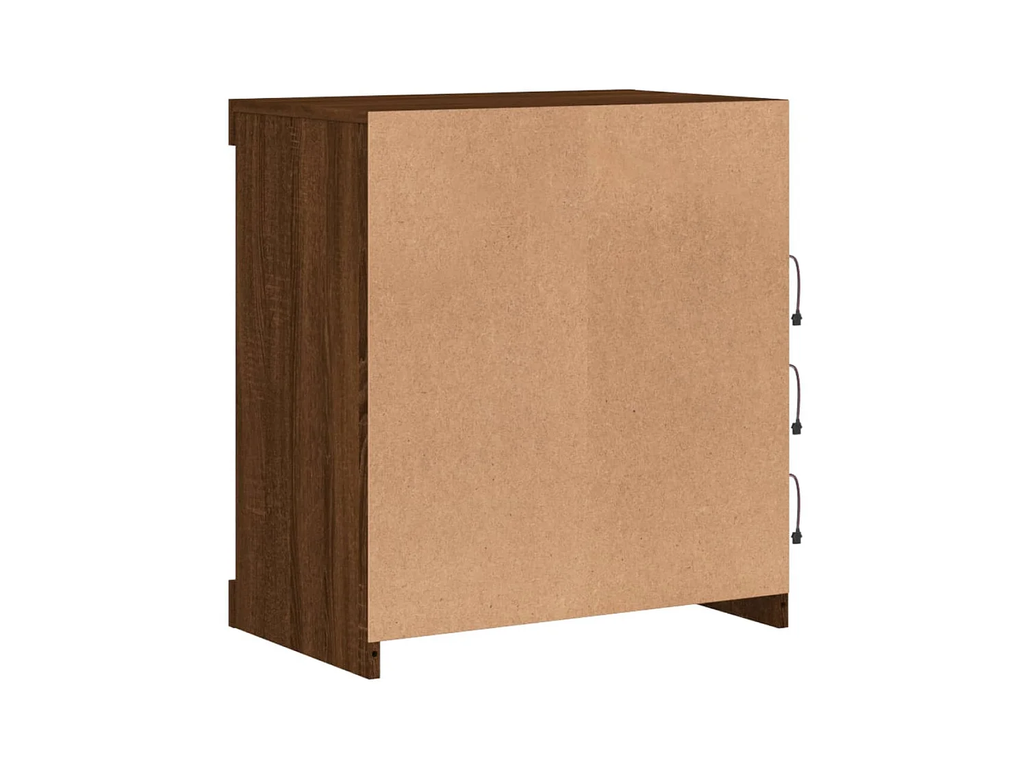 Aparador cômoda armário armário organizador cozinha sala sala com luzes LED 60,5 x 37 x 67 cm marrom 02_0029928