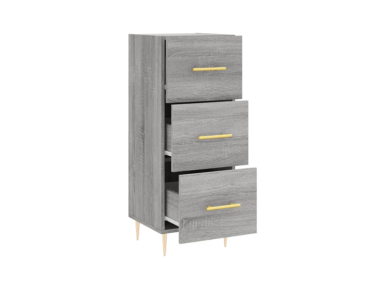 Aparador buffet cómoda armario unidad de almacenamiento organizador cocina salón salón Sonoma 34,5 x 34 x 90 cm madera contrachapada gris 02_0036321