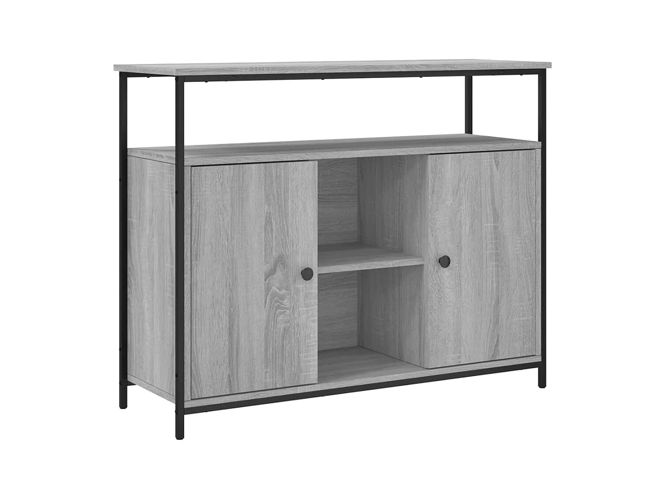 Credenza cassettiera cassettiera mobile contenitore organizer cucina soggiorno soggiorno Sonoma 100 x 35 x 80 cm derivati ​​del legno grigio 02_0036252
