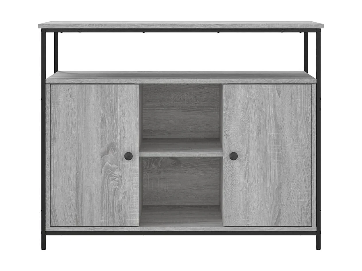 Aparador cómoda cómoda armario mueble organizador cocina salón salón Sonoma 100 x 35 x 80 cm madera contrachapada gris 02_0036252