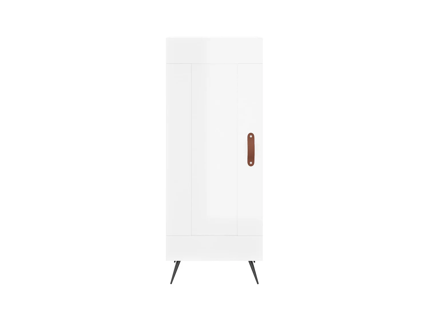 Aparador cómoda cómoda armario mueble organizador cocina salón salón alto brillo 34,5 x 34 x 180 cm madera contrachapada blanco 02_0032911