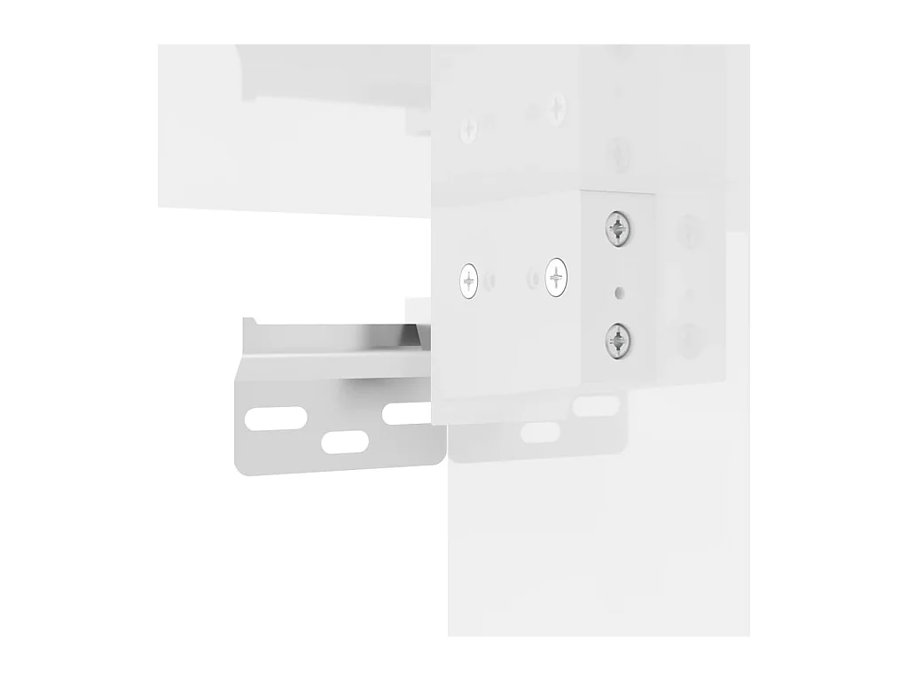 Aparador cómoda cómoda armario mueble organizador cocina salón salón alto brillo 34,5 x 34 x 180 cm madera contrachapada blanco 02_0032911