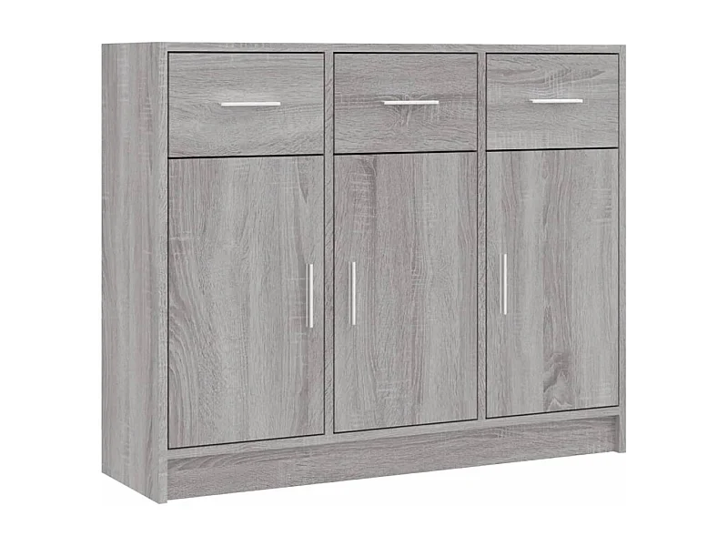 Aparador buffet cómoda armario unidad de almacenamiento organizador cocina salón salonsonoma 91 x 28 x 75 cm madera contrachapada gris 02_0036555