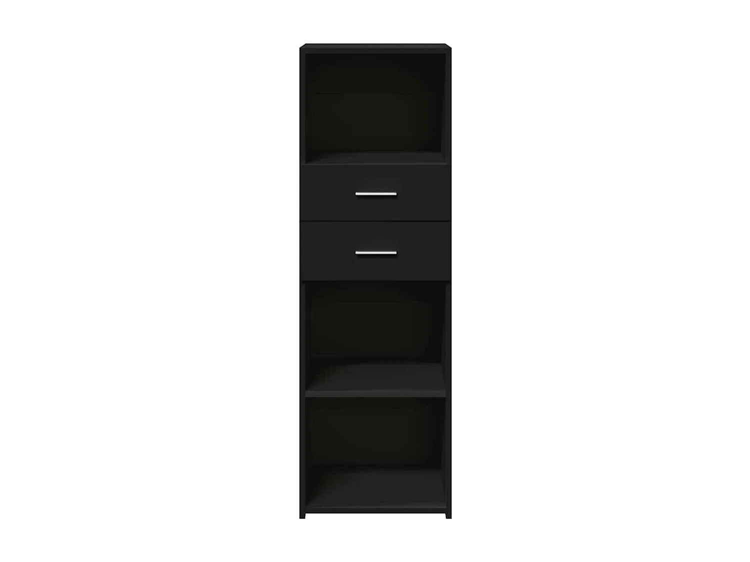 Credenza buffet cassettiera mobile contenitore organizer cucina soggiorno soggiorno alto 40 x 42,5 x 124 cm derivati ​​del legno nero 02_0034924