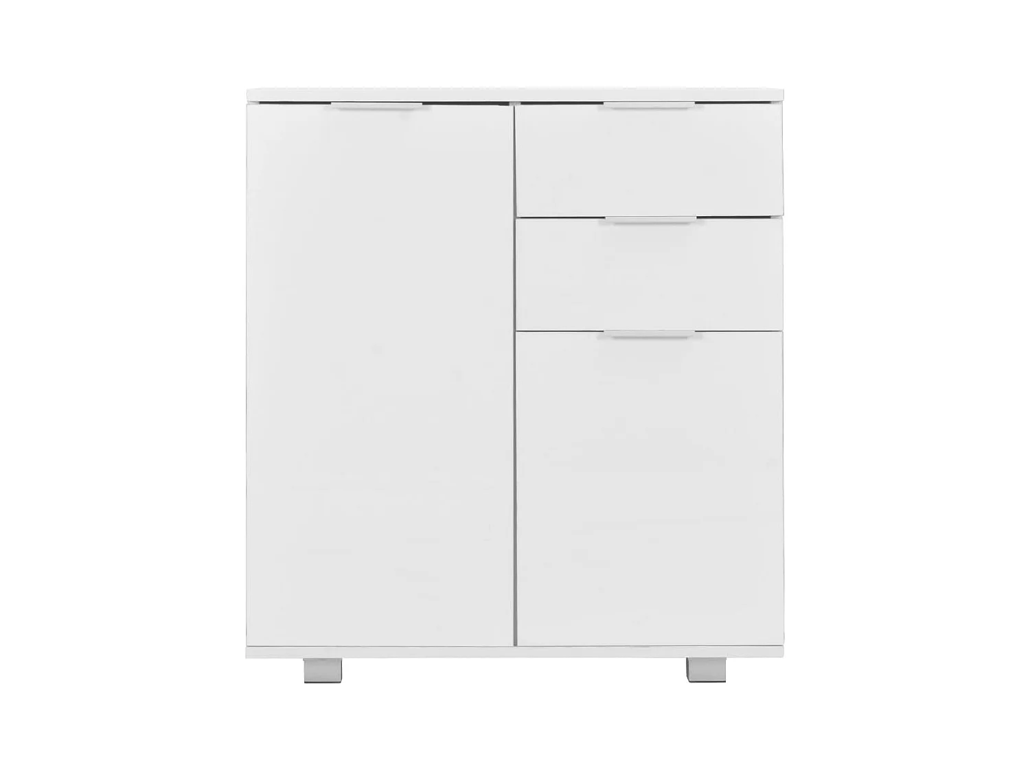 Credenza buffet cassettiera mobile contenitore organizer cucina soggiorno lucido 71 x 35 x 80 cm pannelli compositi bianco 02_0030767