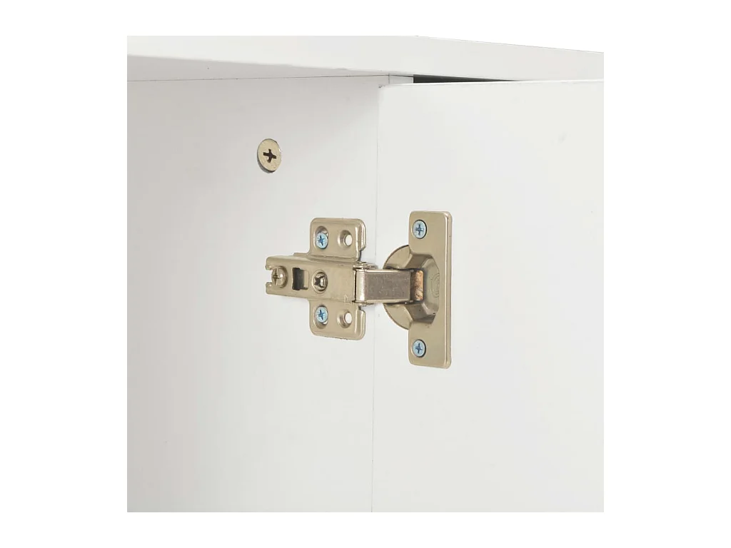 Credenza buffet cassettiera mobile contenitore organizer cucina soggiorno lucido 71 x 35 x 80 cm pannelli compositi bianco 02_0030767