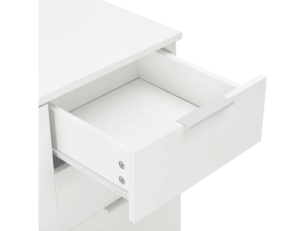 Credenza buffet cassettiera mobile contenitore organizer cucina soggiorno lucido 71 x 35 x 80 cm pannelli compositi bianco 02_0030767