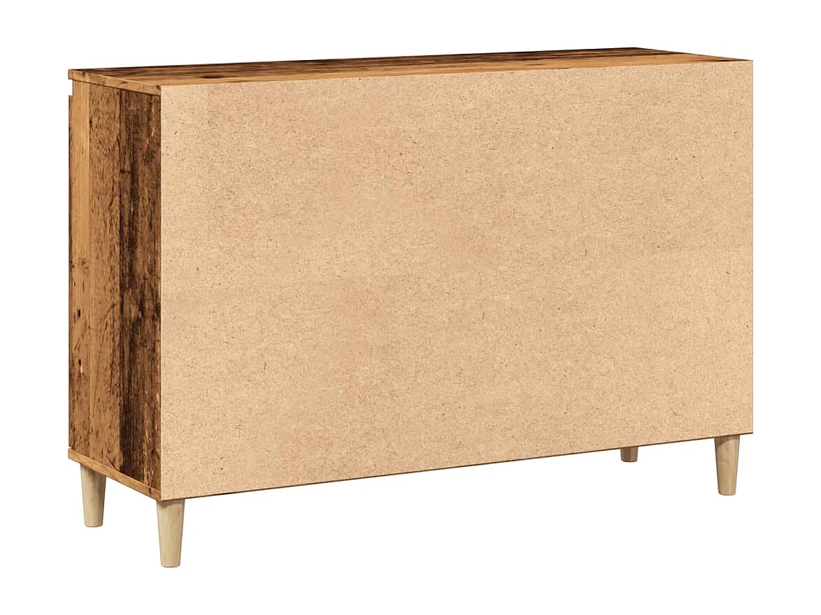 Buffet aparador cômoda armário unidade de armazenamento organizador cozinha sala sala madeira velha 102 x 35 x 70 cm madeira trabalhada marrom 02_0036597