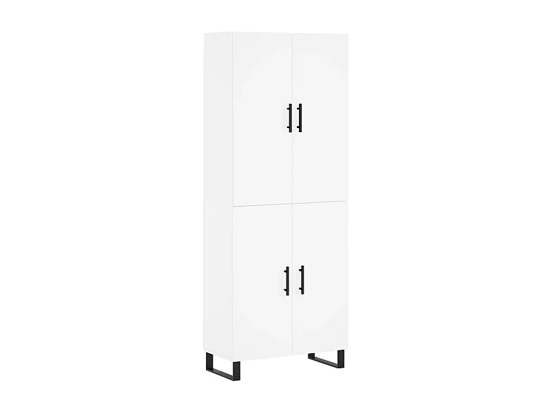 Aparador buffet cómoda armario mueble organizador cocina salón salón alto 69,5 x 34 x 180 cm madera contrachapada blanco 02_0032544