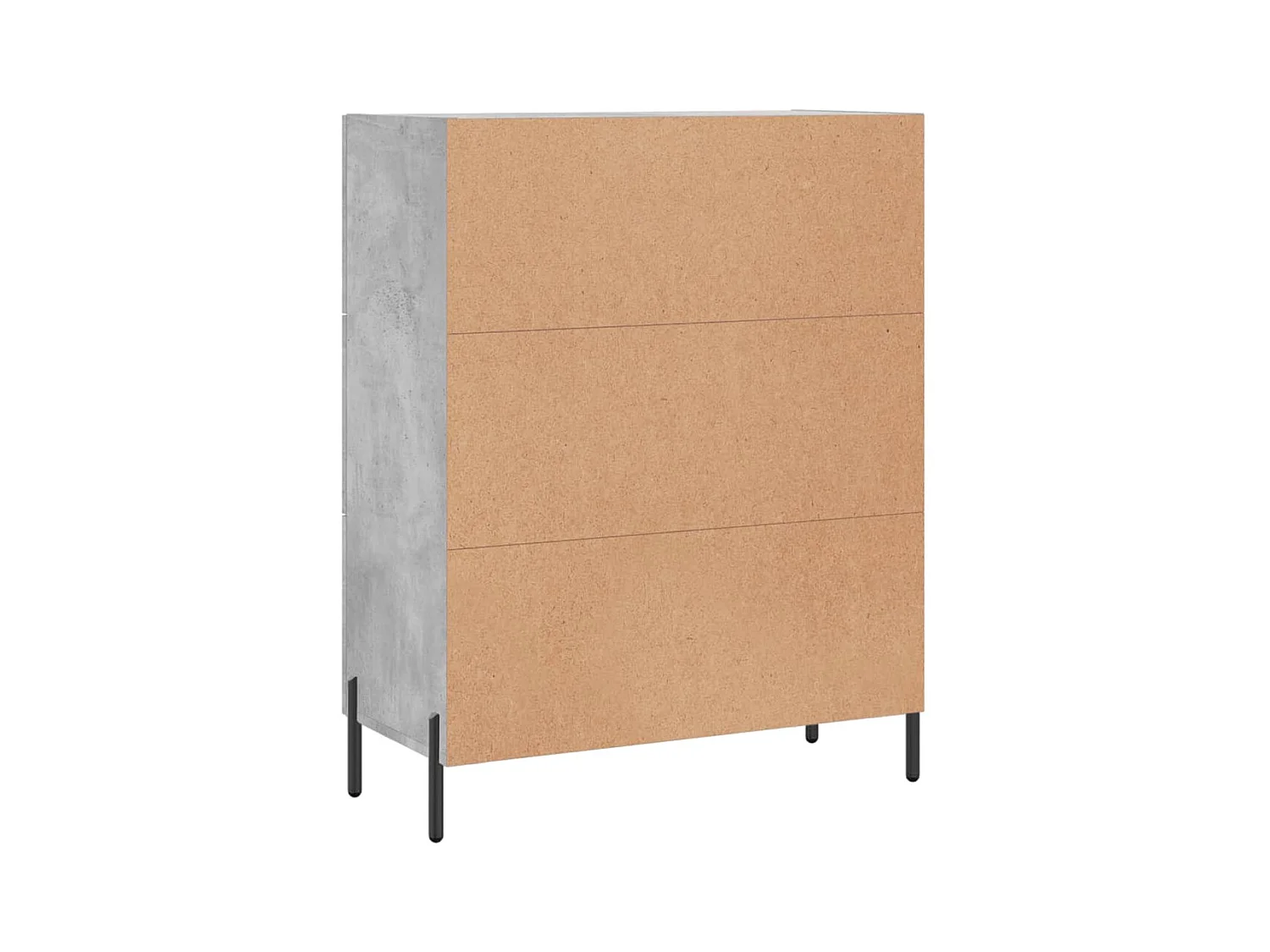 Aparador buffet cómoda mueble mueble de almacenaje organizador cocina salón salón 69,5 x 34 x 90 cm madera contrachapada gris 02_0032049