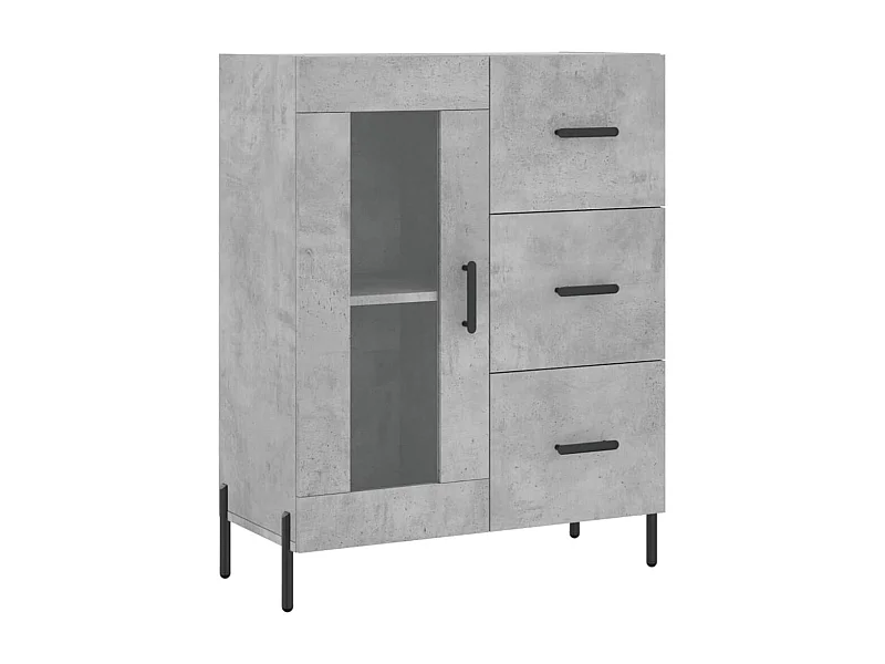Credenza cassettiera cassettiera mobile contenitore organizer cucina soggiorno soggiorno 69,5 x 34 x 90 cm derivati ​​del legno grigio 02_0032049
