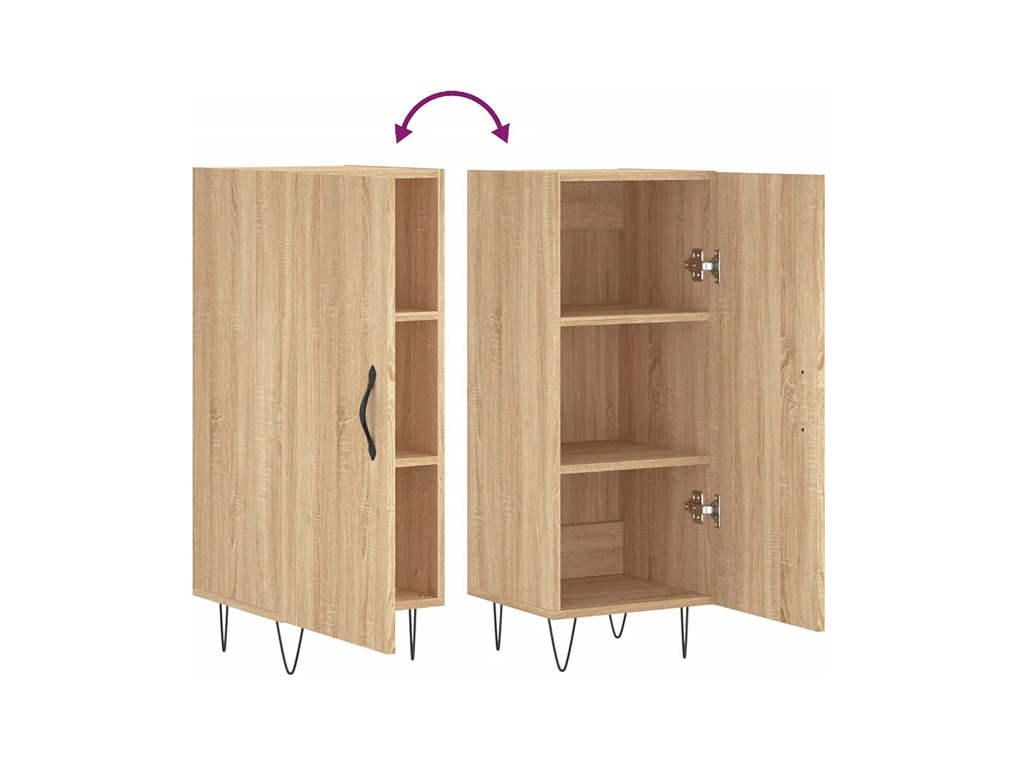 Aparador cómoda cómoda armario mueble organizador cocina salón salón Sonoma 34,5 x 34 x 90 cm madera contrachapada marrón 02_0031527