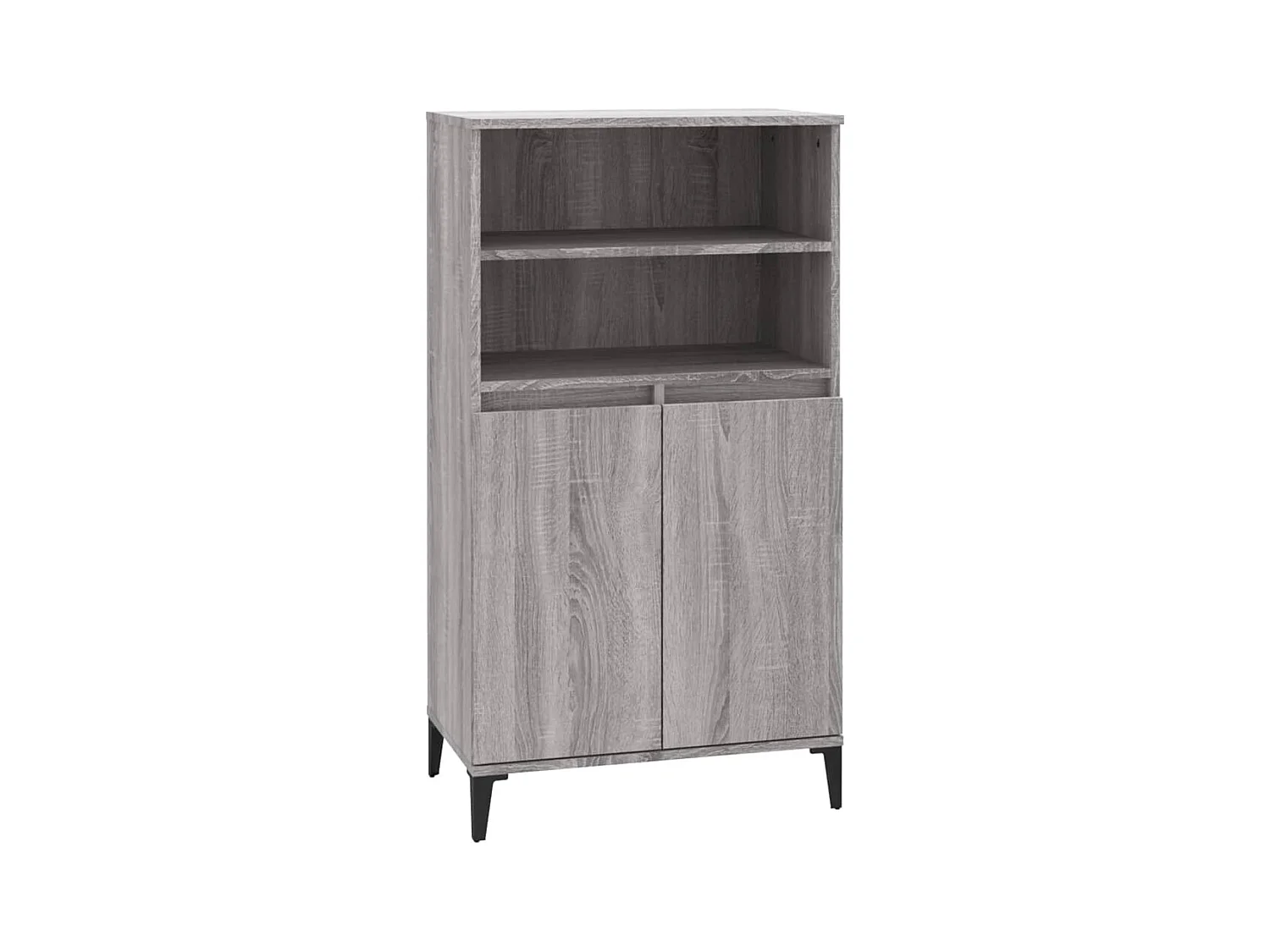 Aparador cómoda cómoda armario mueble organizador cocina salón salón alto Sonoma 60 x 36 x 110 cm madera contrachapada gris 02_0035383