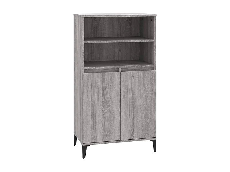 Credenza buffet cassettiera mobile contenitore organizer cucina soggiorno soggiorno alto Sonoma 60 x 36 x 110 cm derivati ​​del legno grigio 02_0035383