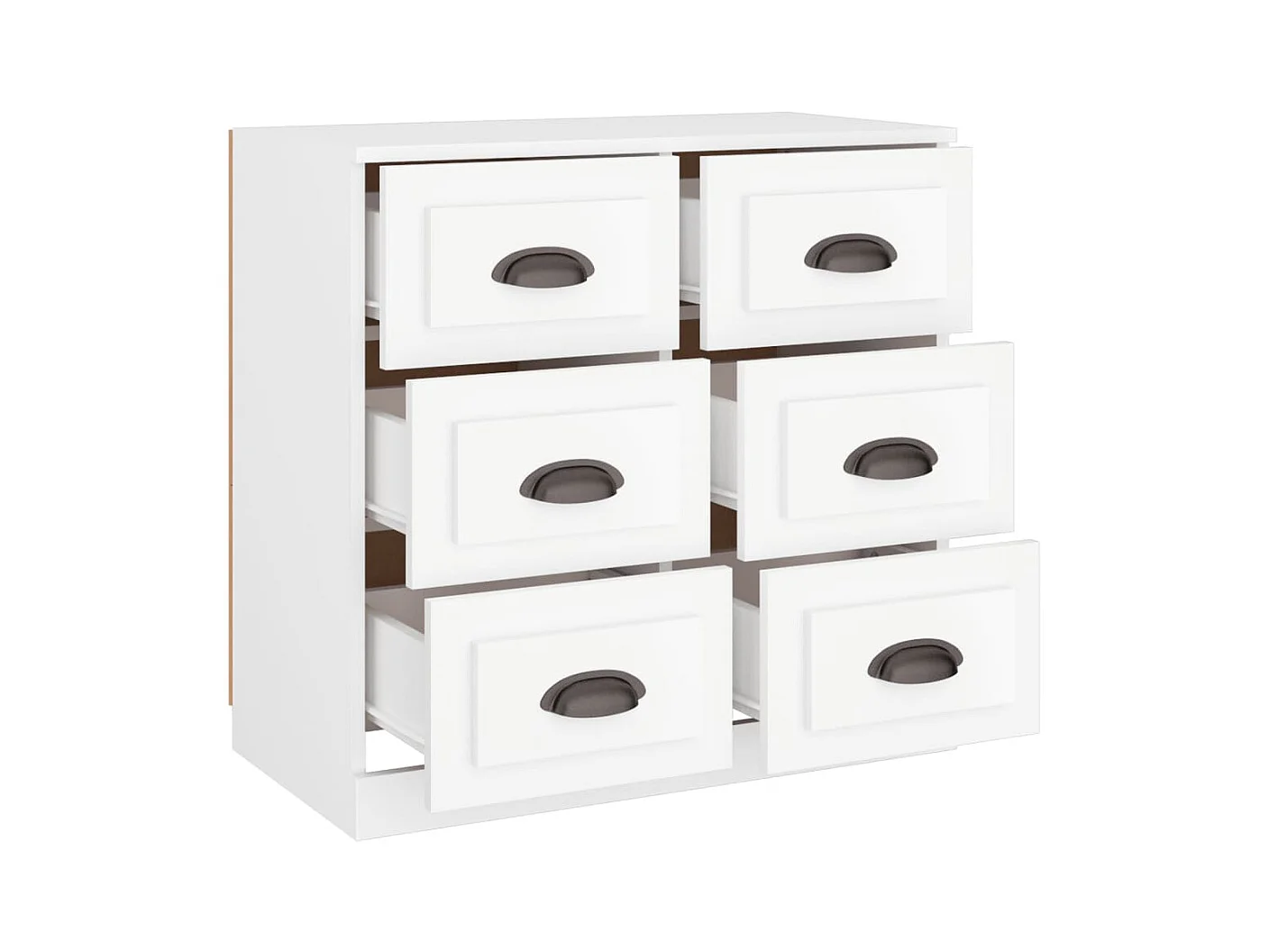 Credenza cassettiera cassettiera mobile contenitore organizer cucina soggiorno soggiorno 70 x 35,5 x 67,5 cm derivati ​​del legno bianco 02_0030488