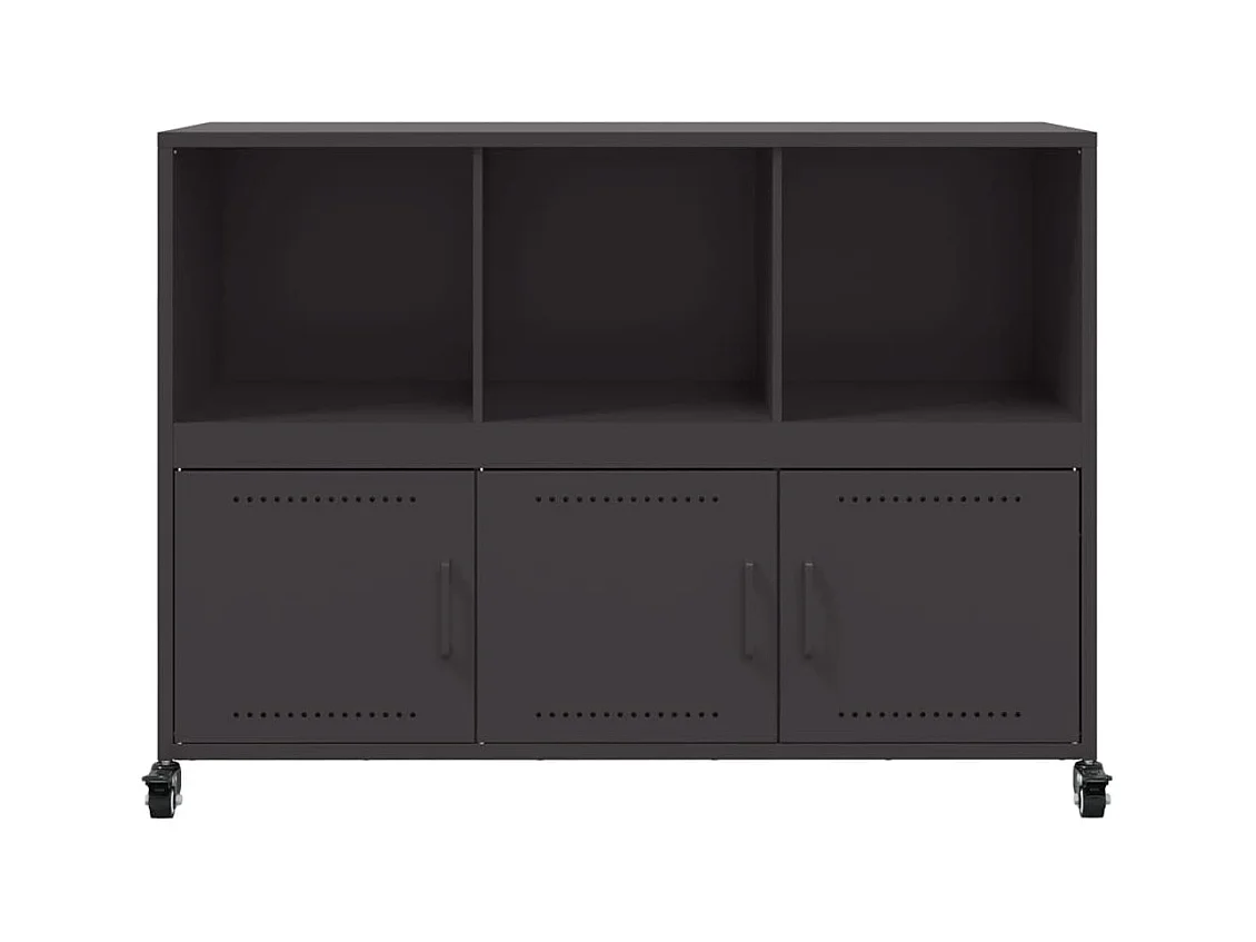 bahut commode armoire noire 100.5 x 39 x 72 cm 02_0035781