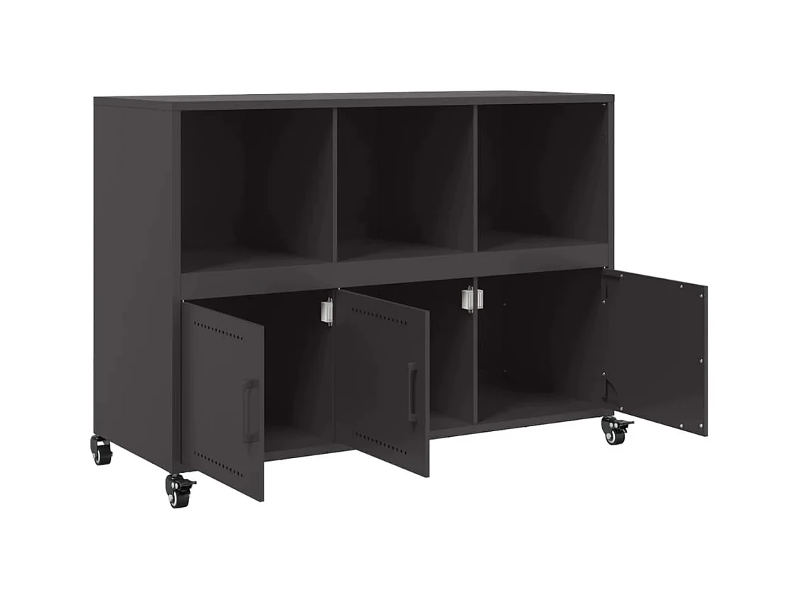 bahut commode armoire noire 100.5 x 39 x 72 cm 02_0035781