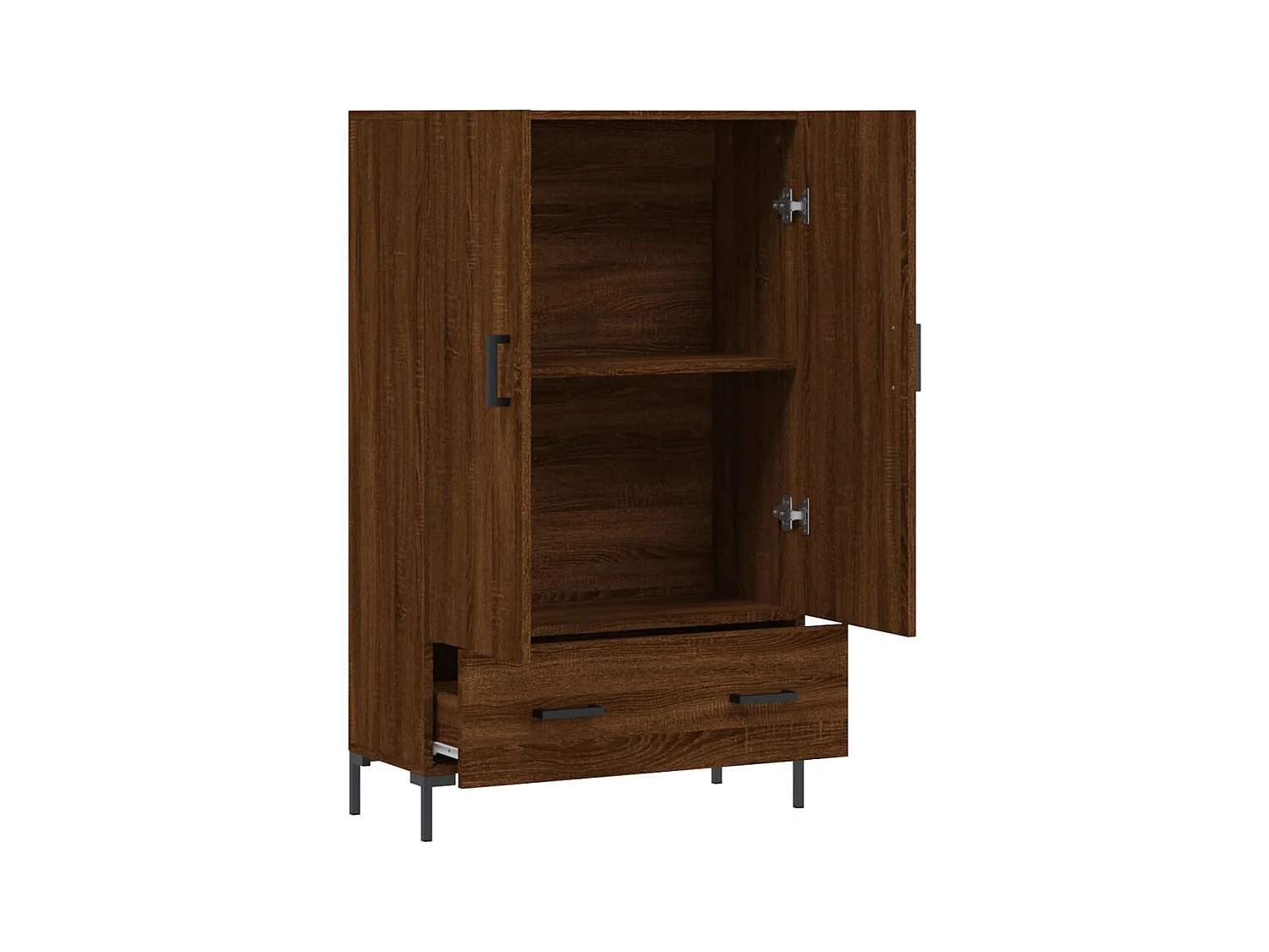 Credenza cassettiera cassettiera mobile contenitore organizer cucina soggiorno soggiorno alto 69,5 x 31 x 115 cm derivati ​​del legno marrone 02_0033760