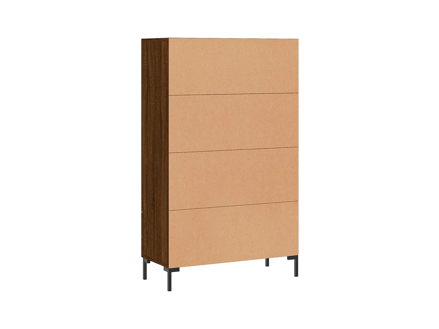 Credenza cassettiera cassettiera mobile contenitore organizer cucina soggiorno soggiorno alto 69,5 x 31 x 115 cm derivati ​​del legno marrone 02_0033760
