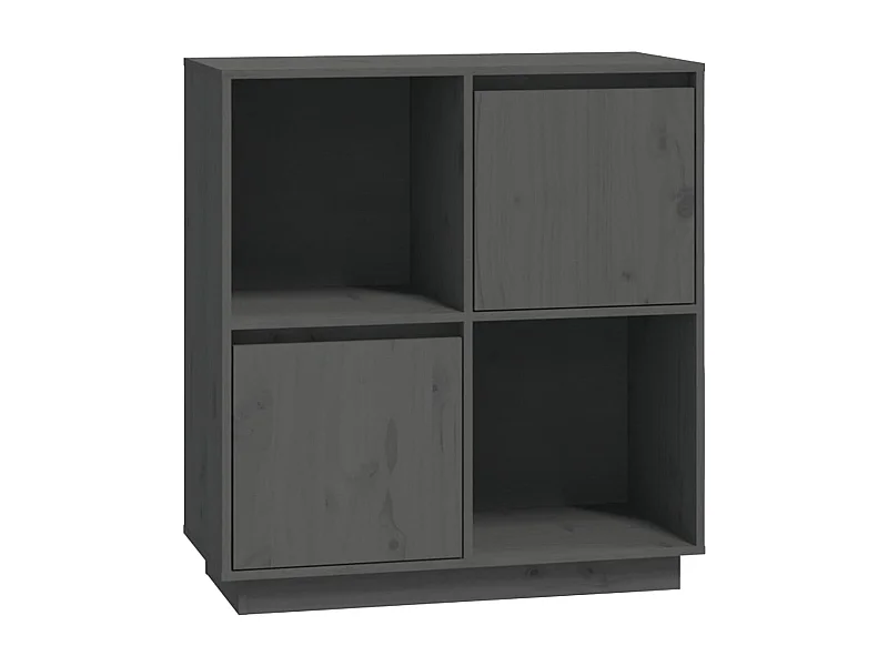 Buffet aparador cômoda armário organizador unidade cozinha sala sala 74 x 35 x 80 cm madeira de pinho cinza maciço 02_0031803
