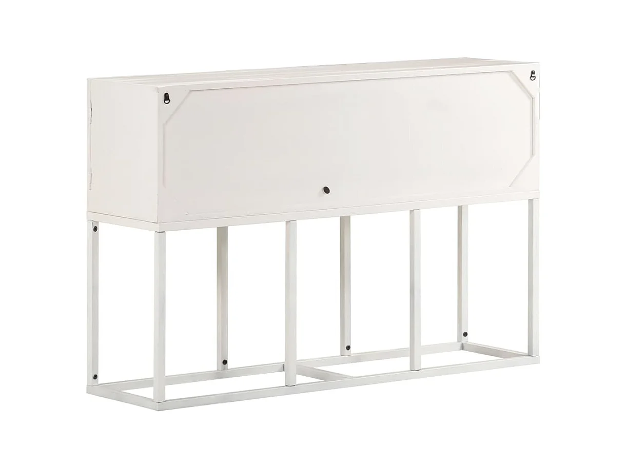 bahut commode armoire bois blanche 115 x 30 x 76 cm 02_0029525