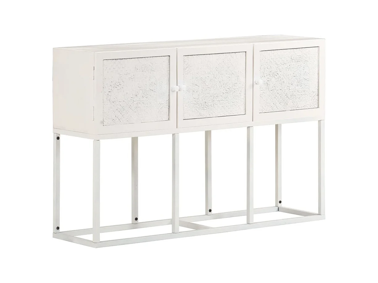 bahut commode armoire bois blanche 115 x 30 x 76 cm 02_0029525