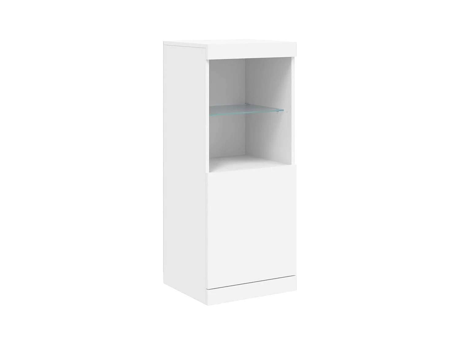 Aparador cómoda cómoda armario mueble organizador cocina salón salón con luces LED 41 x 37 x 100 cm blanco 02_0029848