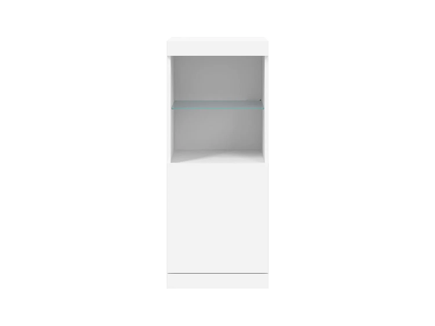 Aparador cómoda cómoda armario mueble organizador cocina salón salón con luces LED 41 x 37 x 100 cm blanco 02_0029848