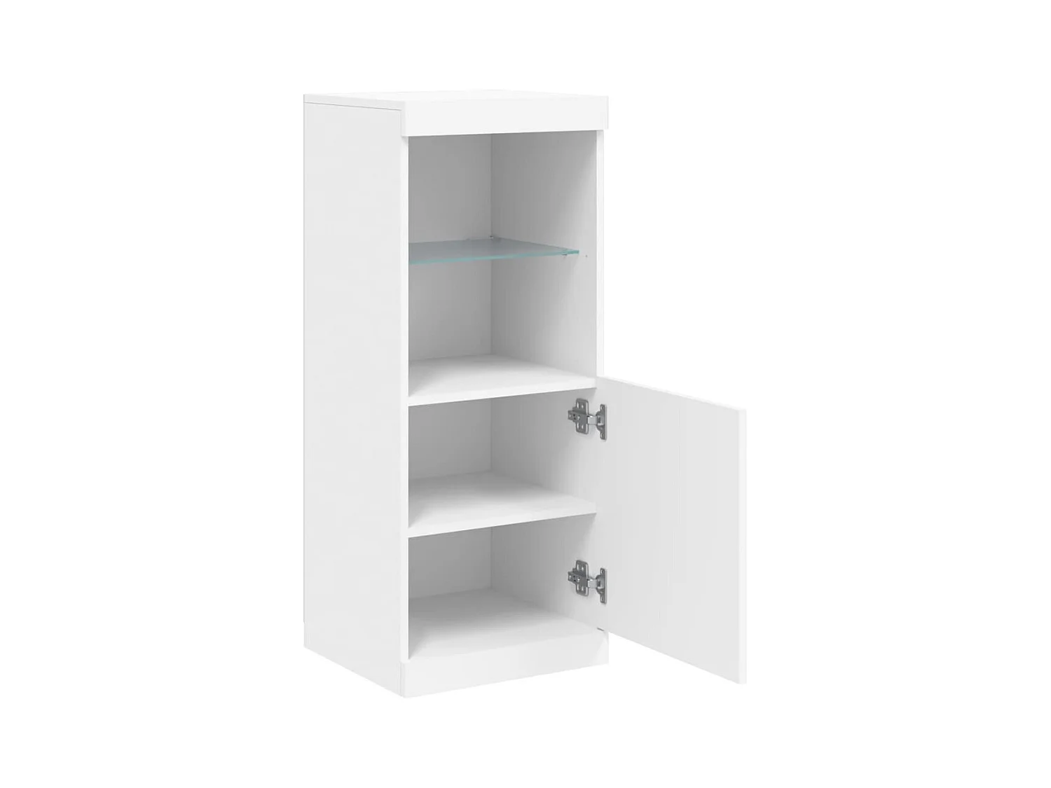 Aparador cómoda cómoda armario mueble organizador cocina salón salón con luces LED 41 x 37 x 100 cm blanco 02_0029848