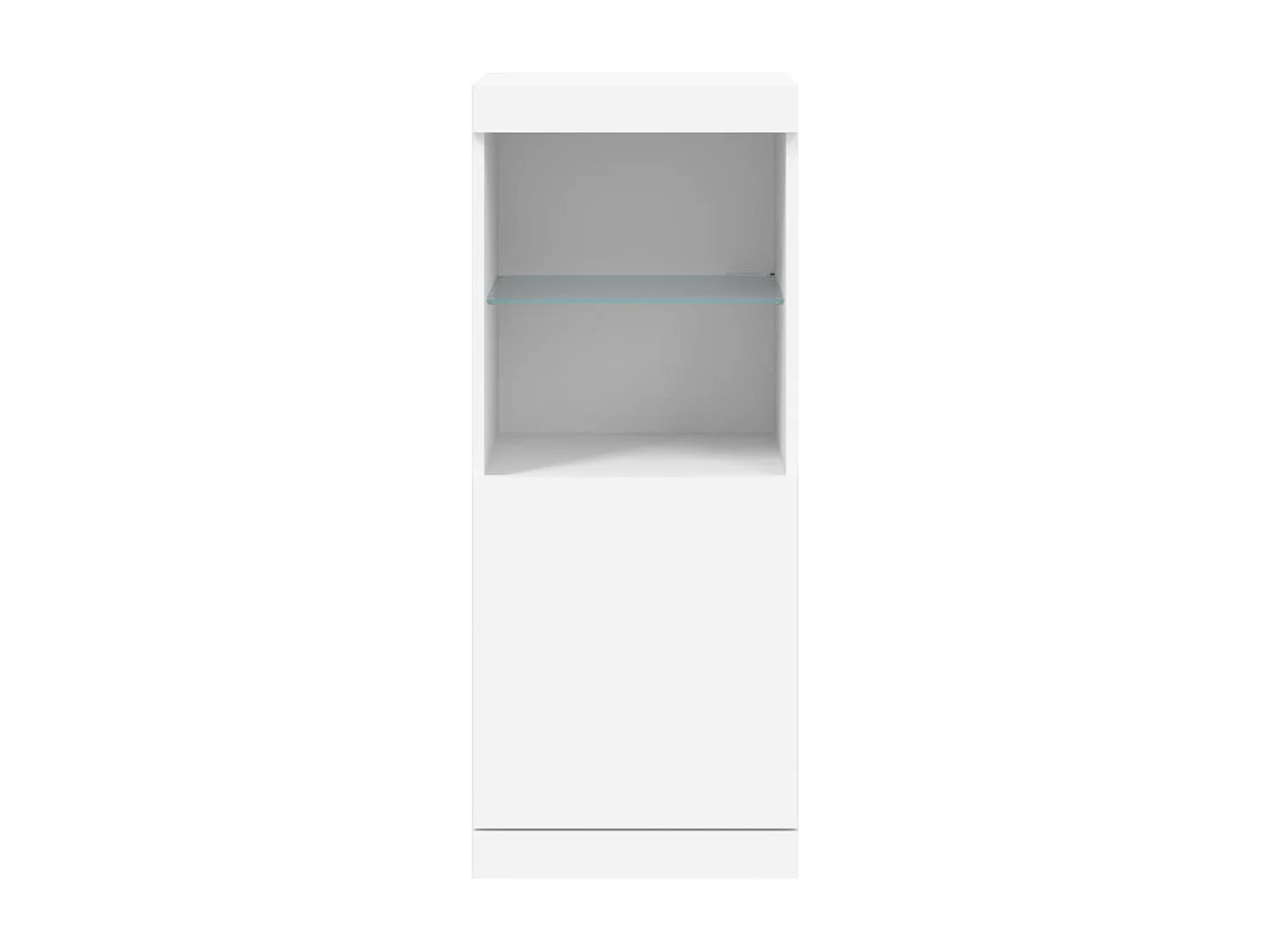 Aparador cómoda cómoda armario mueble organizador cocina salón salón con luces LED 41 x 37 x 100 cm blanco 02_0029848