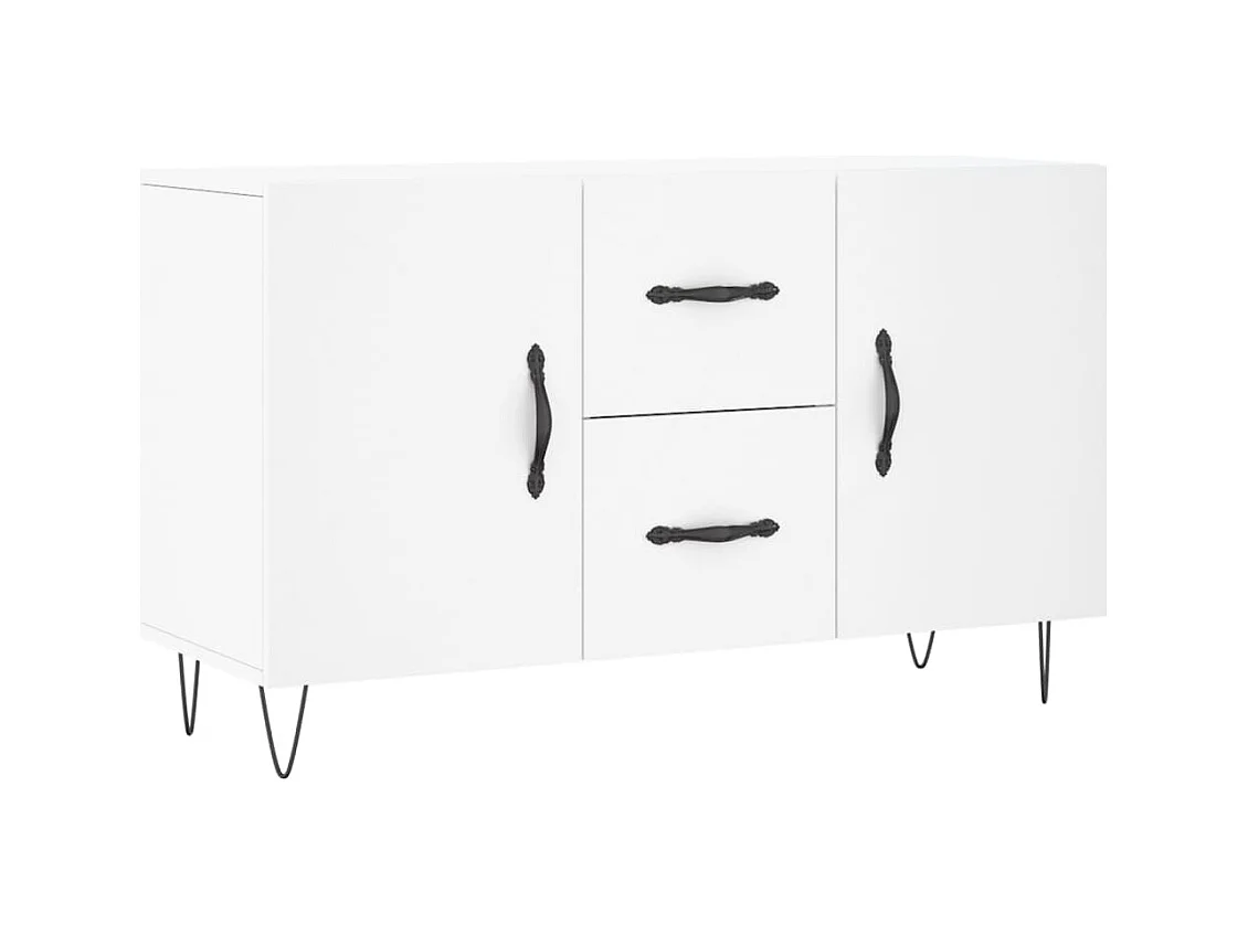 Buffet credenza cassettiera mobile contenitore organizer cucina soggiorno soggiorno 100 x 36 x 60 cm derivati ​​del legno bianco 02_0030166