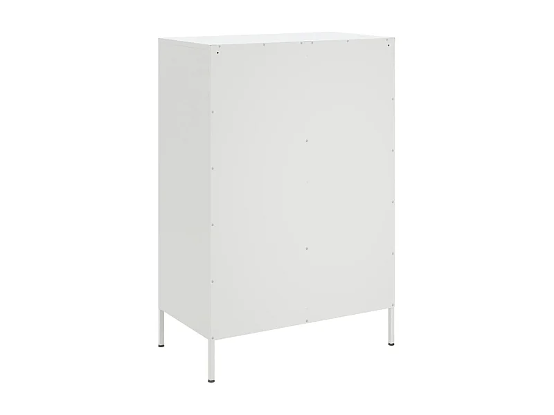 Aparador cómoda cómoda armario mueble organizador cocina salón salón alto 68 x 39 x 101,5 cm acero blanco 02_0032484