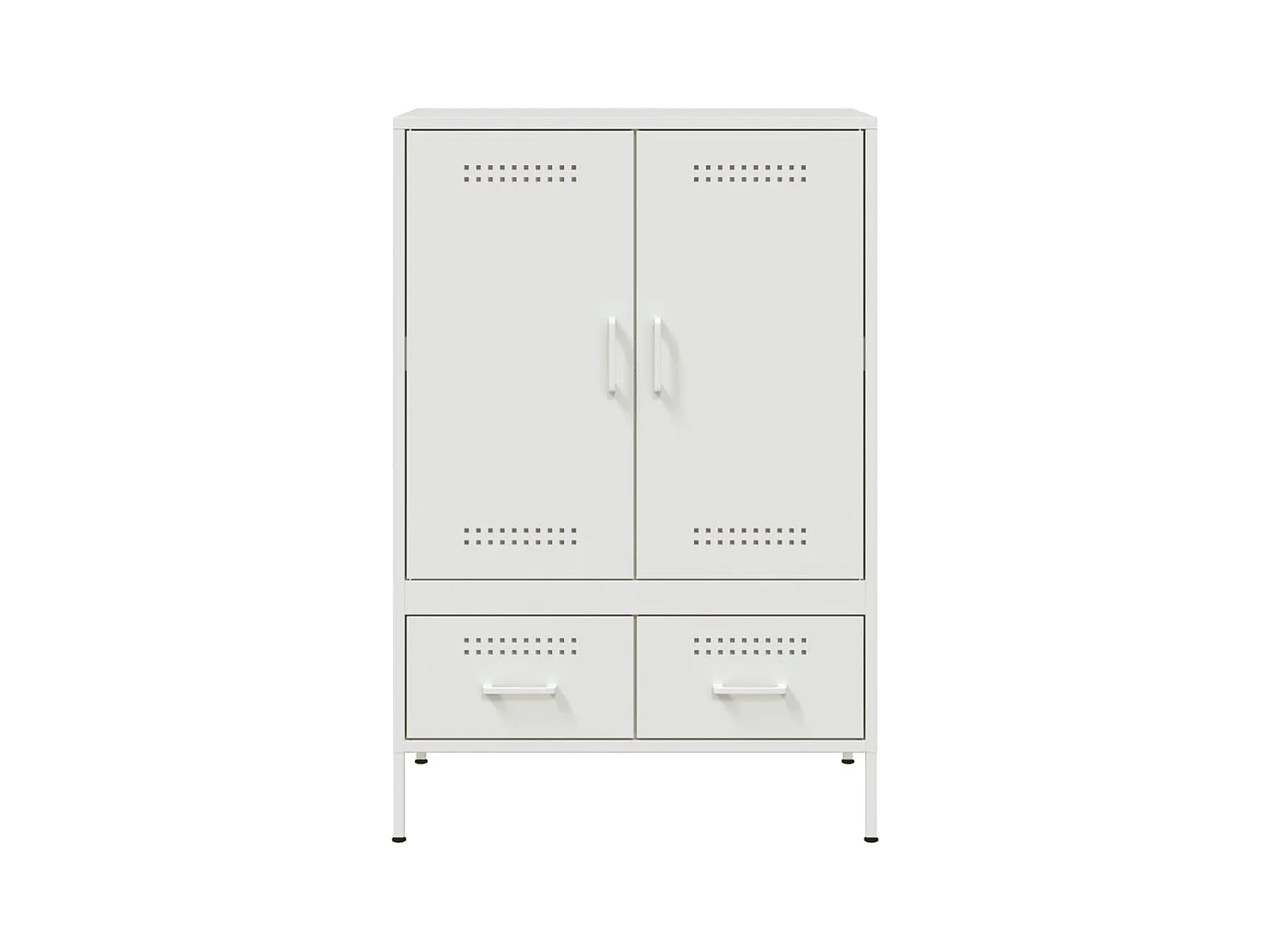 Aparador cómoda cómoda armario mueble organizador cocina salón salón alto 68 x 39 x 101,5 cm acero blanco 02_0032484
