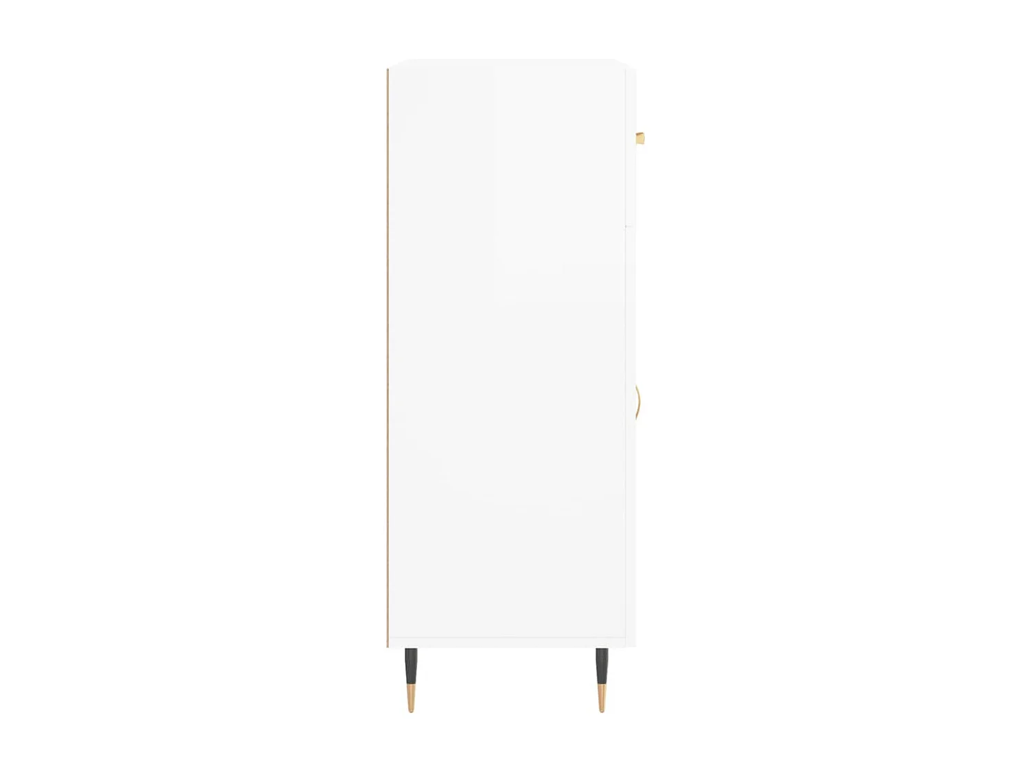 Aparador buffet cómoda mueble mueble de almacenaje organizador cocina salón brillante 69,5 x 34 x 90 cm madera contrachapada blanco 02_0030739