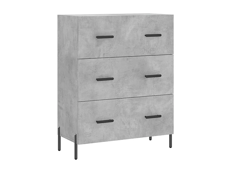 Aparador buffet cómoda mueble almacenaje organizador cocina salón salón 69,5 x 34 x 90 cm madera contrachapada gris 02_0032021