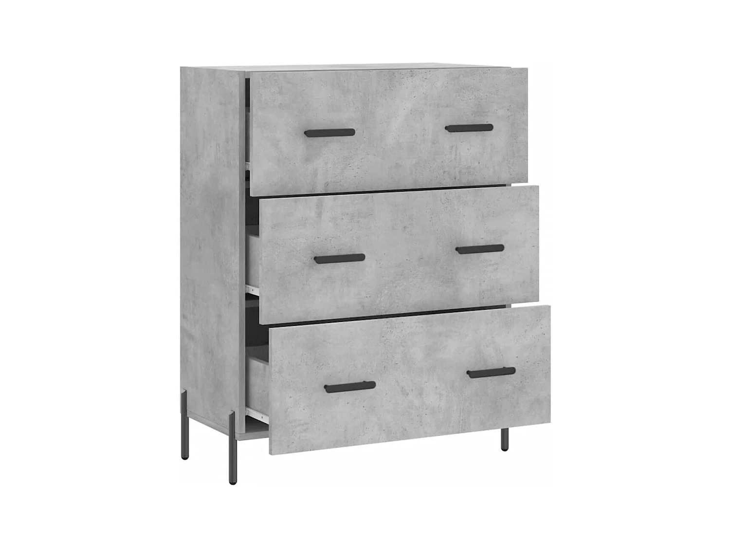 Aparador buffet cómoda mueble almacenaje organizador cocina salón salón 69,5 x 34 x 90 cm madera contrachapada gris 02_0032021