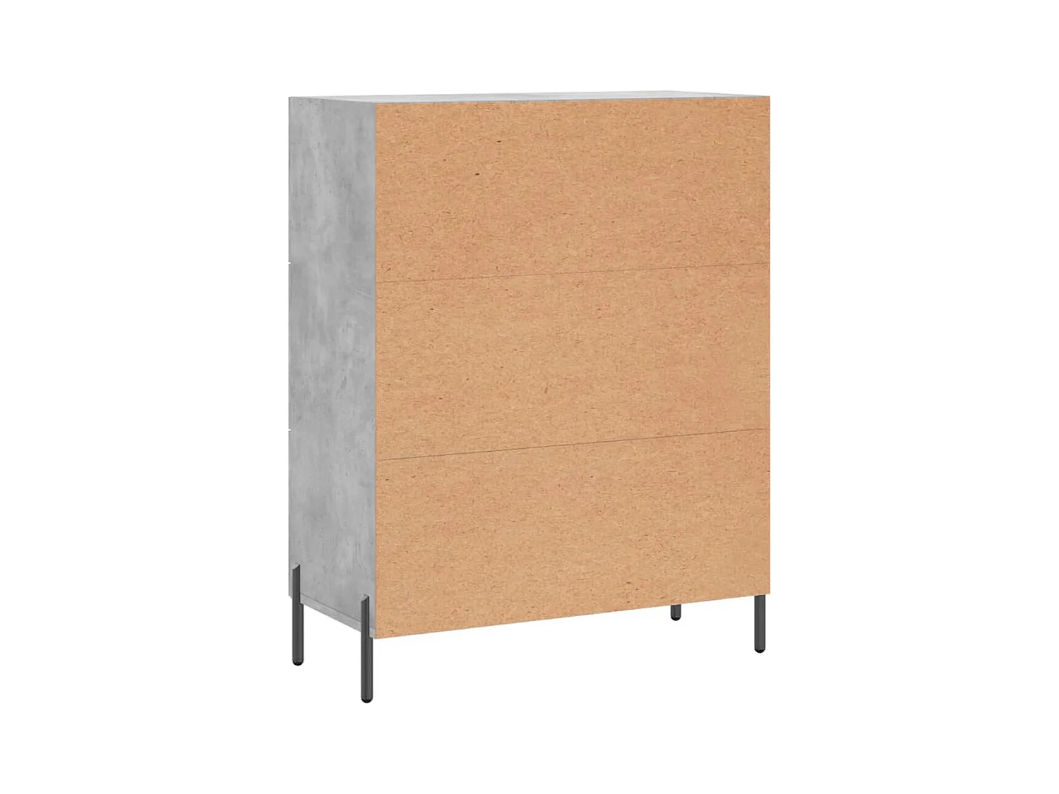 Aparador buffet cómoda mueble almacenaje organizador cocina salón salón 69,5 x 34 x 90 cm madera contrachapada gris 02_0032021