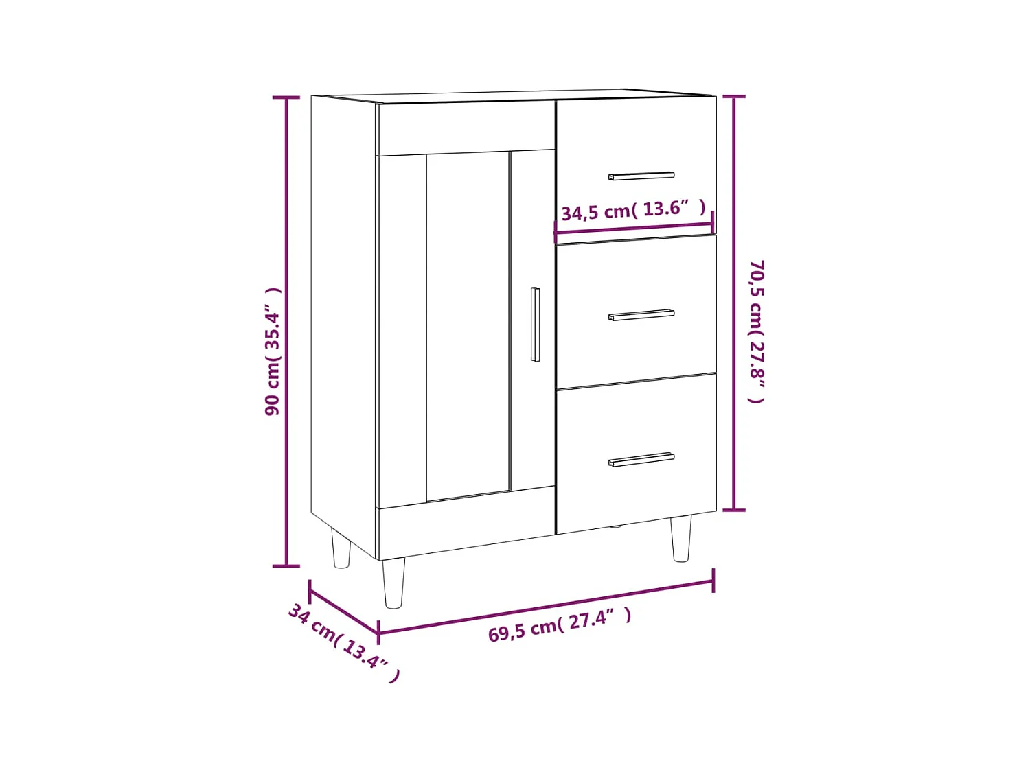 bahut commode armoire bois marron 69.5 x 34 x 90 cm 02_0031026