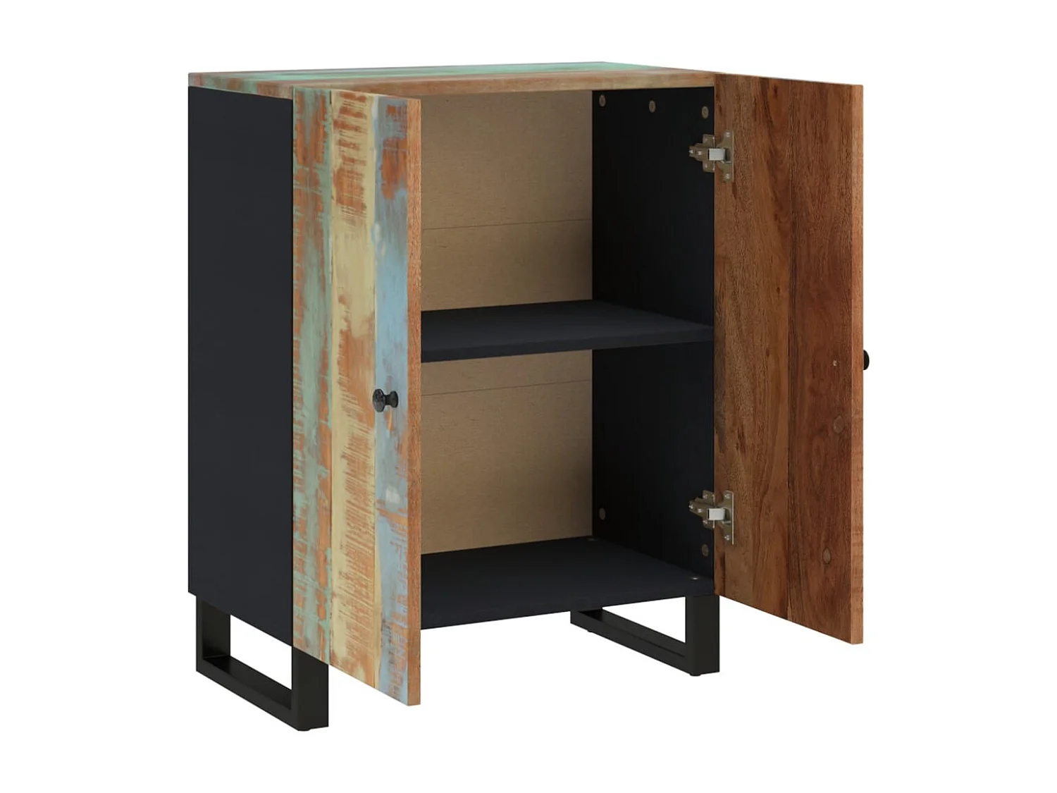 Buffet aparador cômoda armário unidade de armazenamento organizador cozinha sala sala 60 x 33 x 75 cm madeira recuperada maciça marrom 02_0029614