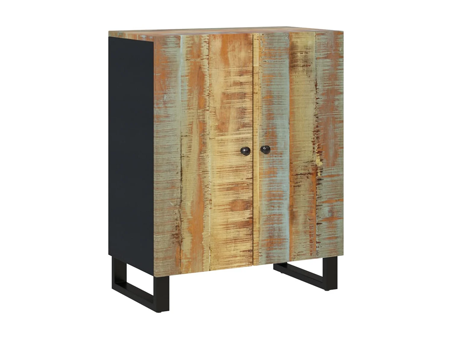 Buffet aparador cômoda armário unidade de armazenamento organizador cozinha sala sala 60 x 33 x 75 cm madeira recuperada maciça marrom 02_0029614