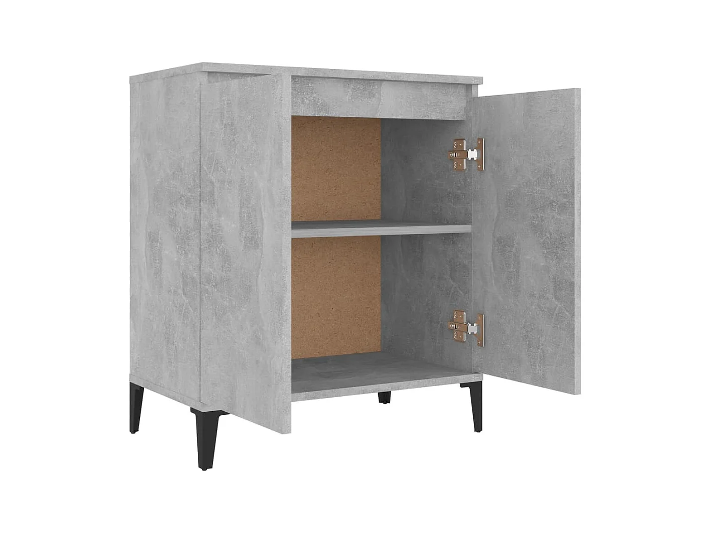 Credenza buffet cassettiera mobile contenitore organizer cucina soggiorno soggiorno 60 x 35 x 70 cm derivati ​​del legno grigio 02_0031972