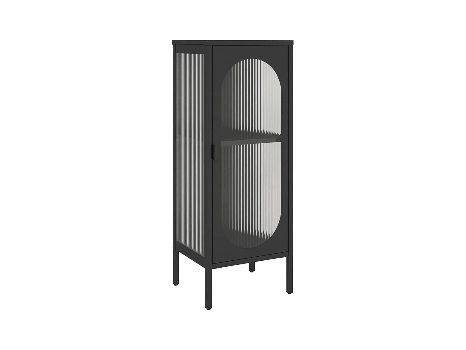 Aparador buffet cómoda armario mueble organizador cocina salón salón 40 x 35 x 105 cm vidrio y acero negro 02_0035930