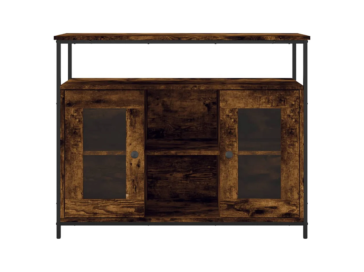 Credenza buffet cassettiera mobile contenitore organizer cucina soggiorno soggiorno 100 x 35 x 80 cm derivati ​​del legno marrone 02_0030833