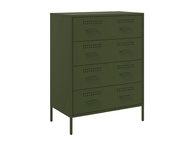 Aparador buffet cômoda armário organizador cozinha sala sala verde oliva 68 x 39 x 89 cm aço verde 02_0036592