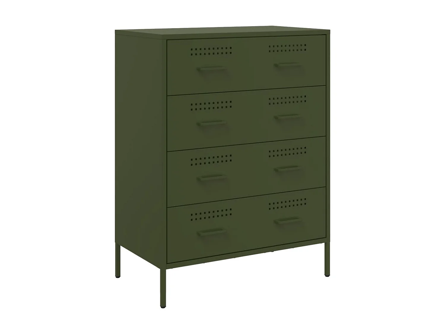 Aparador buffet cômoda armário organizador cozinha sala sala verde oliva 68 x 39 x 89 cm aço verde 02_0036592
