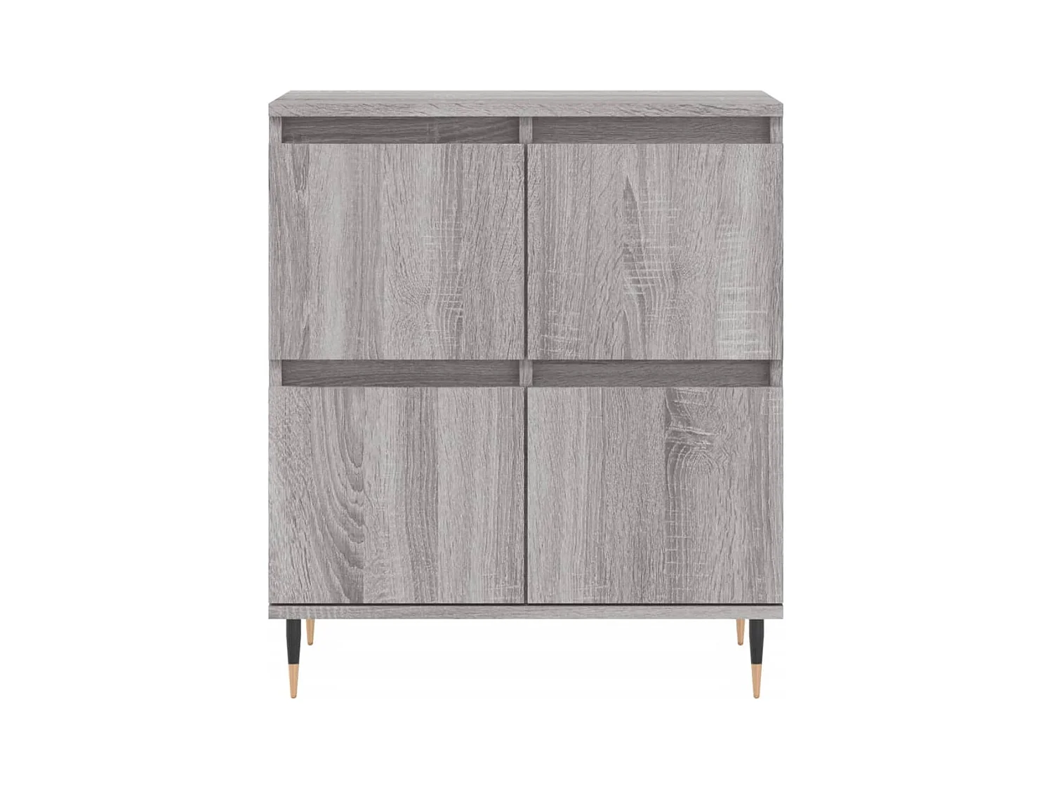 Credenza buffet cassettiera mobile contenitore organizer cucina soggiorno soggiorni set da 2 sonoma pannelli in MDF grigio 02_0036982