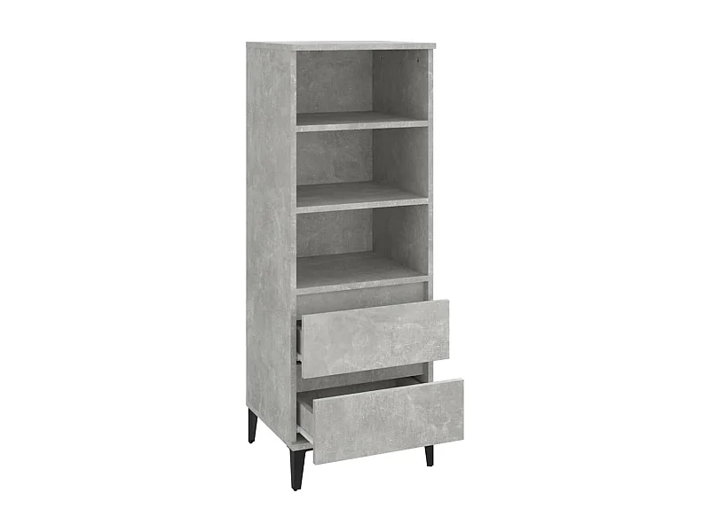 Aparador buffet cómoda armario mueble organizador cocina salón salón alto 40 x 36 x 110 cm madera contrachapada gris 02_0034436