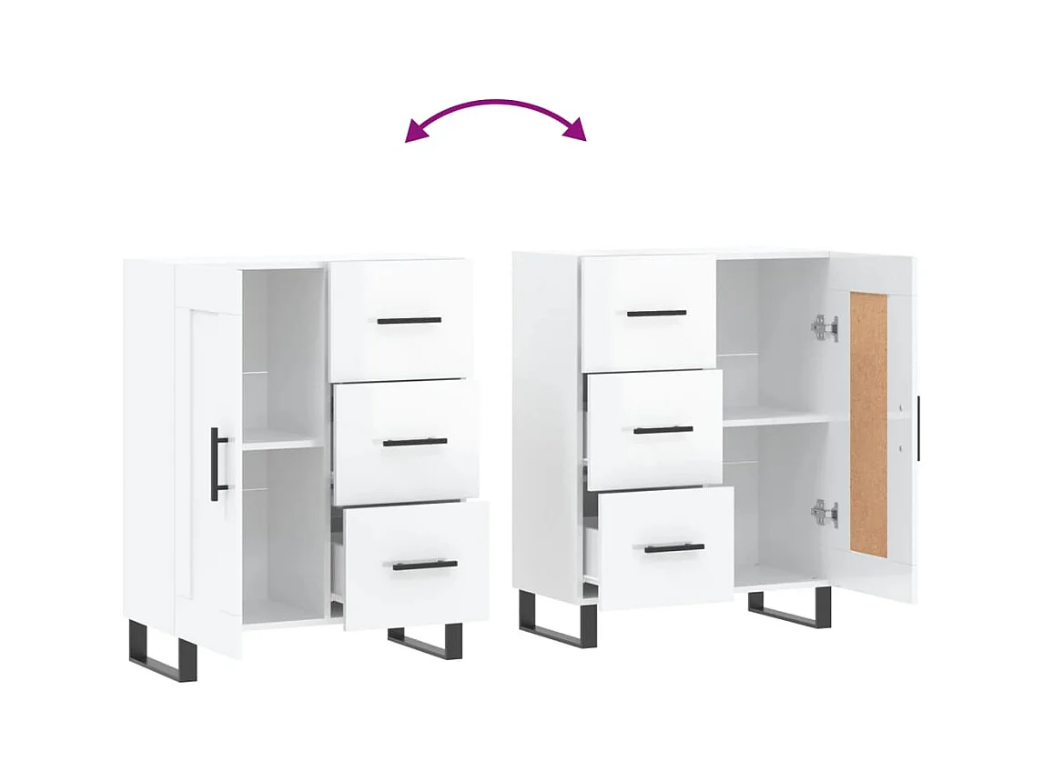 bahut commode armoire bois blanche 69.5 x 34 x 90 cm 02_0030723