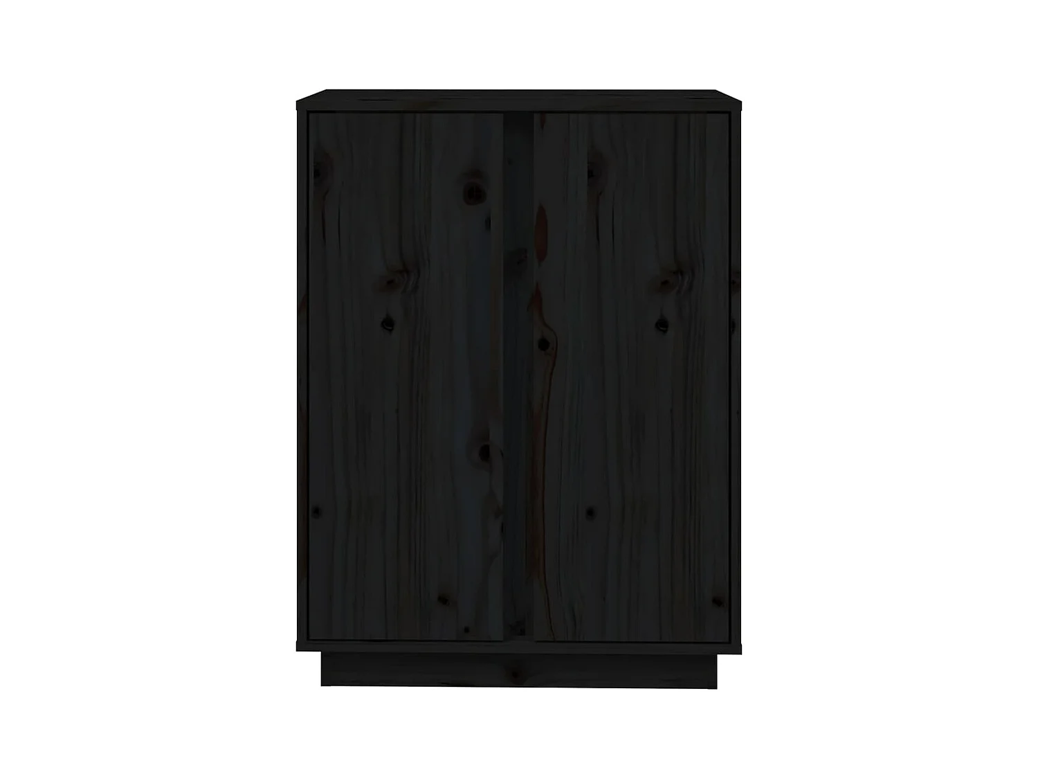 Credenza cassettiera cassettiera mobile contenitore organizer cucina soggiorno soggiorno 60 x 35 x 80 cm legno massello di pino nero 02_0036001