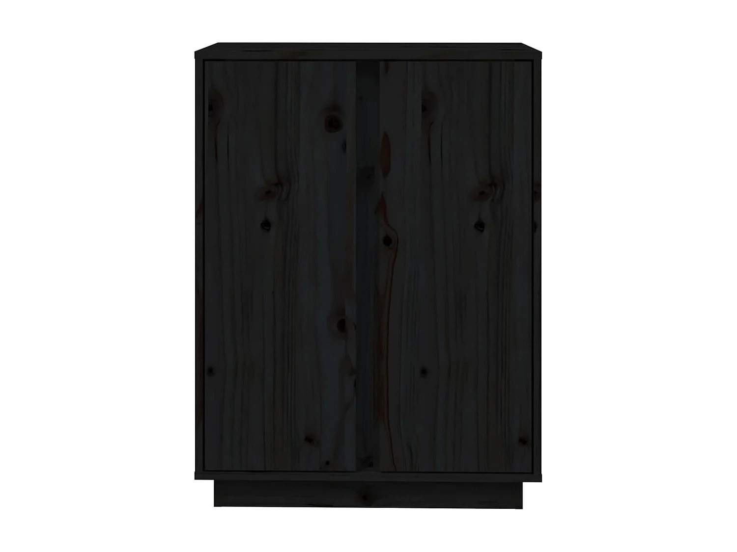 Credenza cassettiera cassettiera mobile contenitore organizer cucina soggiorno soggiorno 60 x 35 x 80 cm legno massello di pino nero 02_0036001